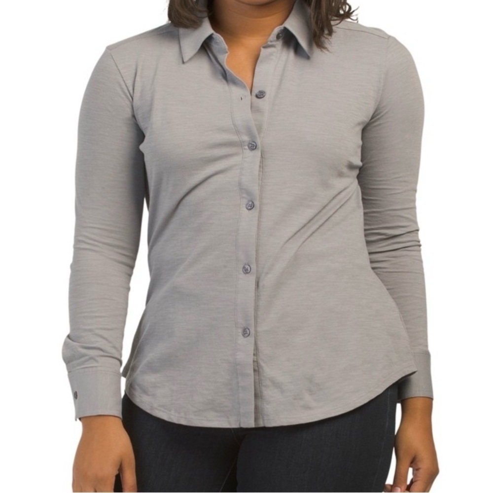 THEORY Riduro Button Down Top - Picture 4 of 5